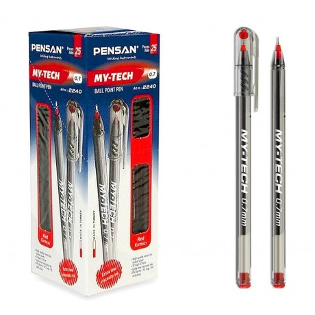 My-Tech Tükenmez Kal. 0.7 mm Kırmızı 25'li